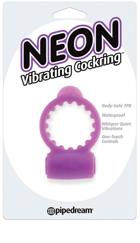 Neon Vibrating Cockring - Purple