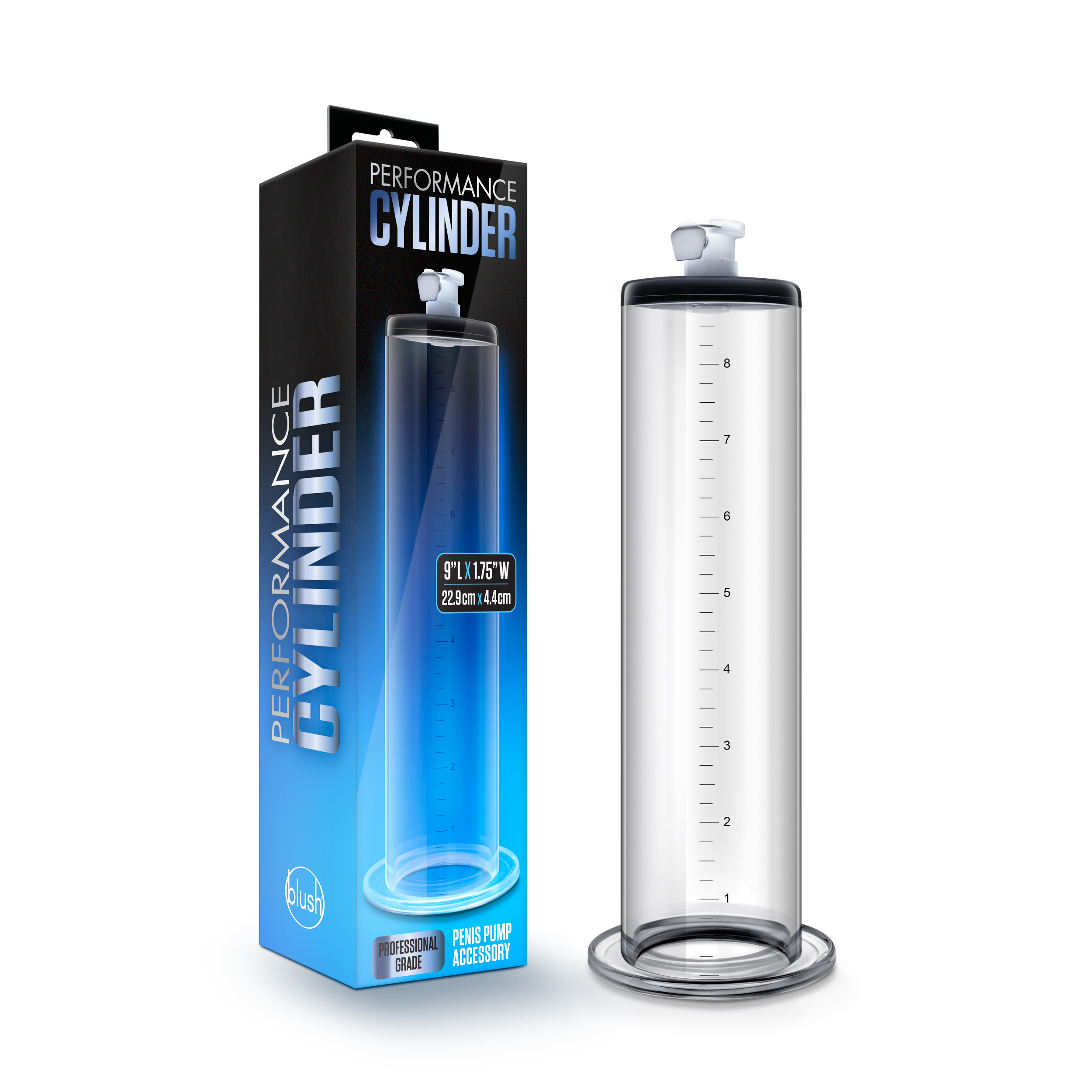 Performance - 9 Inch X 1.75 Inch Penis Pump  Cylinder  Clear