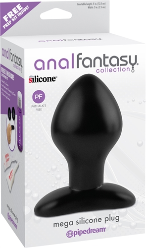 Anal Fantasy Collection Mega Silicone Plug - Black