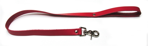 Leather Leash - Red