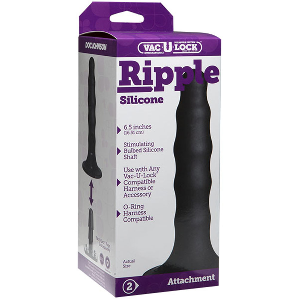 Vac-U-Lock - Ripple - Silicone - Black