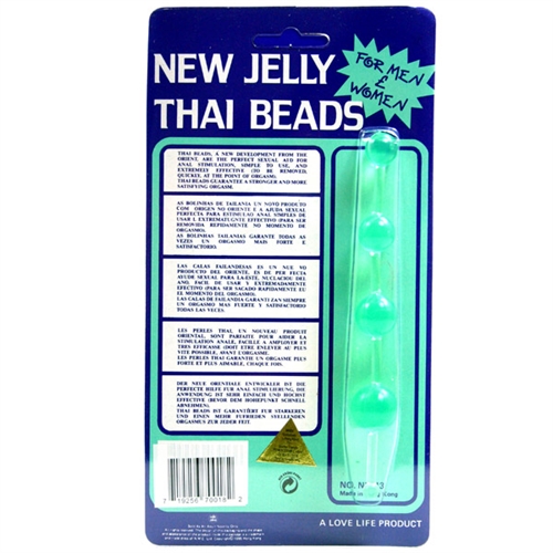 Jelly Thai Anal Beads - Green