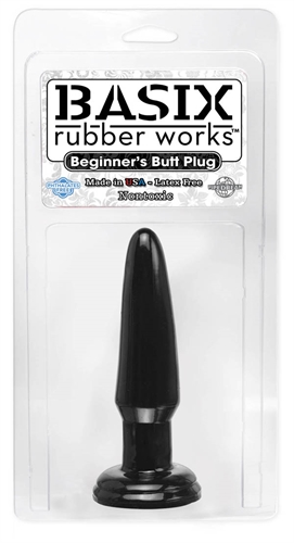 Basix 3.5 Inch Beginners Butt Plug - Black