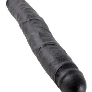 King Cock 12 Inch Slim Double Dildo - Black