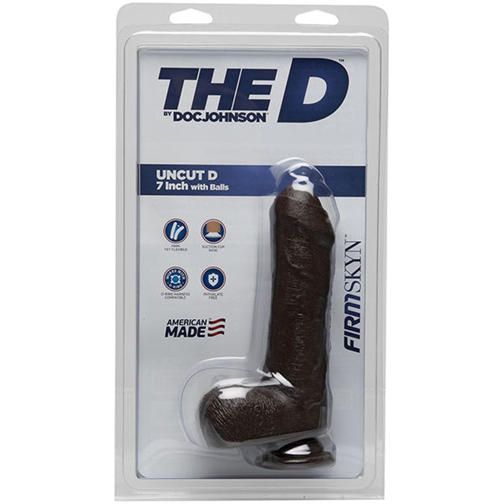 The D - Uncut D - 7 Inch With Balls - Firmskyn -  Chocolate