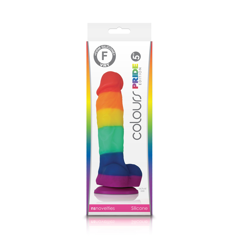 Colours Pride Edition - 5" Dildo - Rainbow