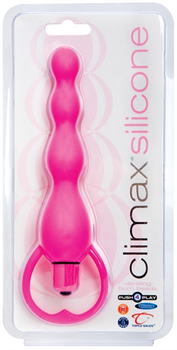 Climax Silicone Vibrating Bum Beads - Pink