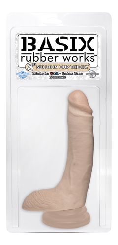 Basix 8 Inch Suction Cup Thicky - Flesh