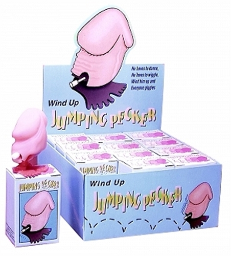 Wind-Up Jumping Pecker - 12 Count - Pop Box Display
