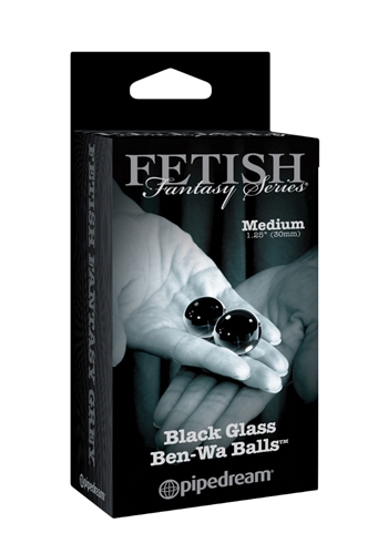 Fetish Fantasy Series Limited Edition Glass Ben-Wa Balls - Medium - Black