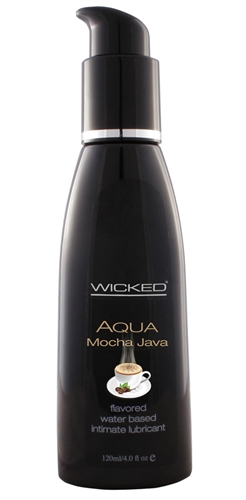 Aqua Mocha Java Flavored Water-Based Lubricant - 4 Oz.