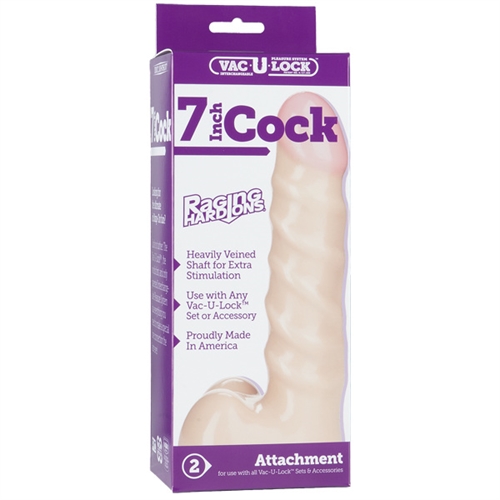 Vac-U-Lock Raging Hard-Ons 7-Inch Cock White