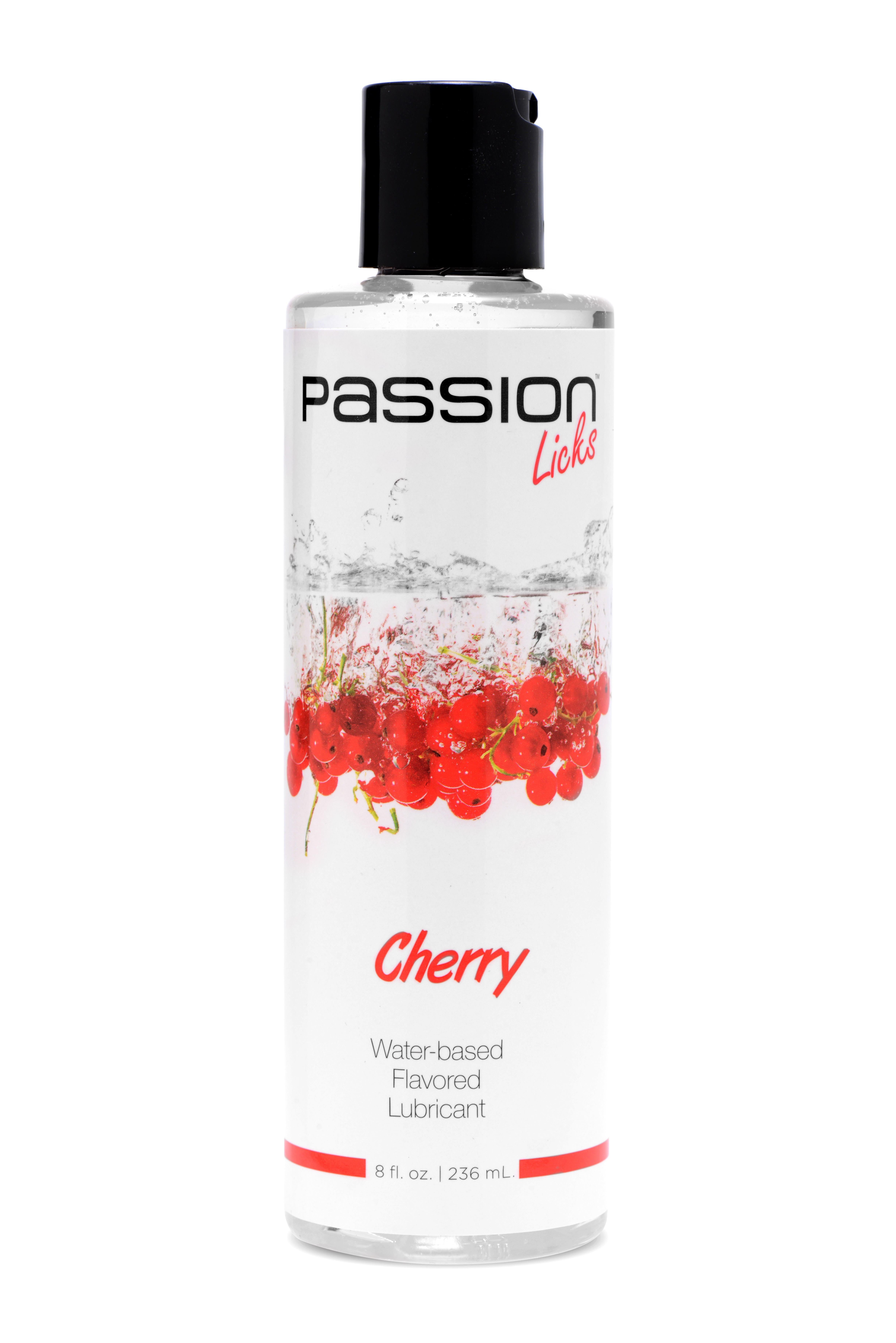 Passion Licks Cherry Water Based Flavored Lubricant - 8 Fl Oz / 236 ml