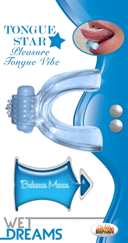 Tongue Star Tongue Vibe Blue With 10 ml Liqiour Lube