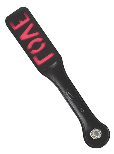 12 Inch Leather Impression Paddle - Love