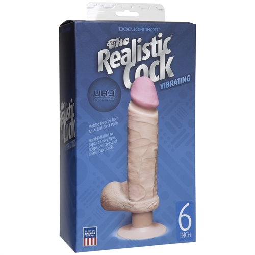 The Realistic Cock Ultraskyn Vibrating 6" - Vanilla