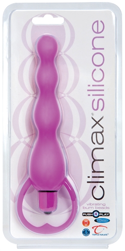 Climax Silicone Vibrating Bum Beads - Purple