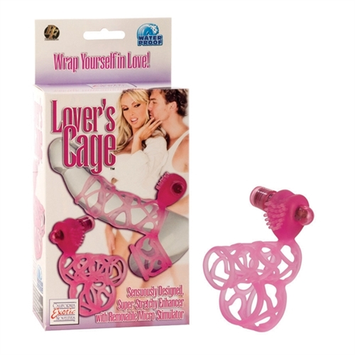 Lovers Cage Stretchy Cock Cage Comfortable Scrotum Cage - Pink