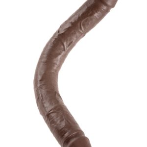 King Cock 16" Thick Double Dildo - Brown