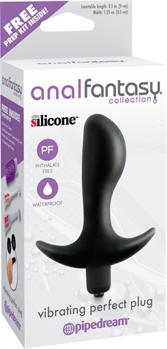 Anal Fantasy Collection Vibrating Perfect Plug - Black