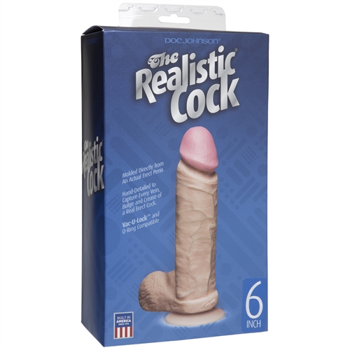 The Realistic Cocks 6 Inch - White