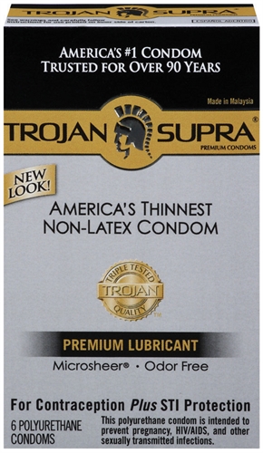 Trojan Supra Non-Latex Bareskin - 6 Pack Tj90240