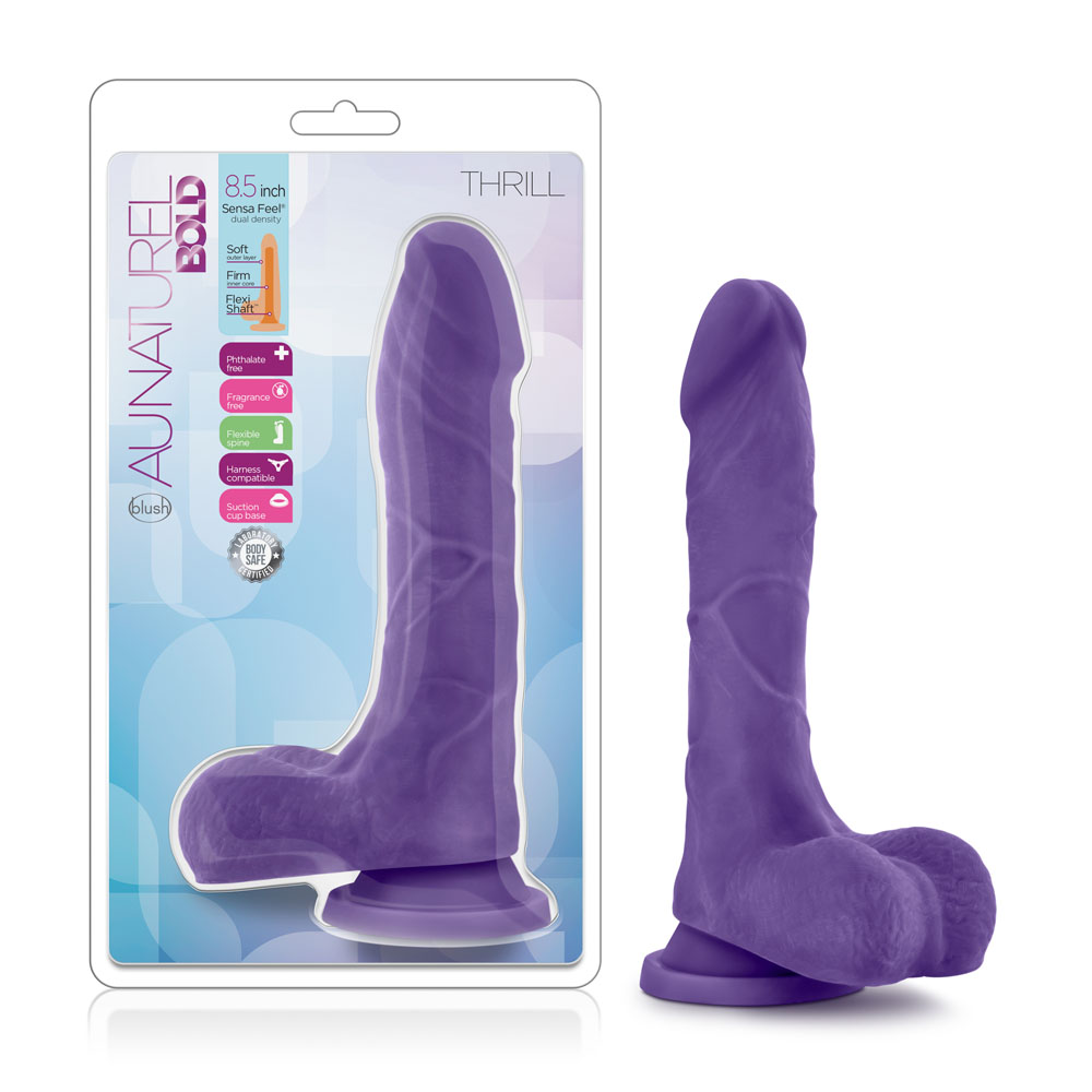 Au Natural - Bold - Thrill - 8.5 Inch Dildo -  Purple