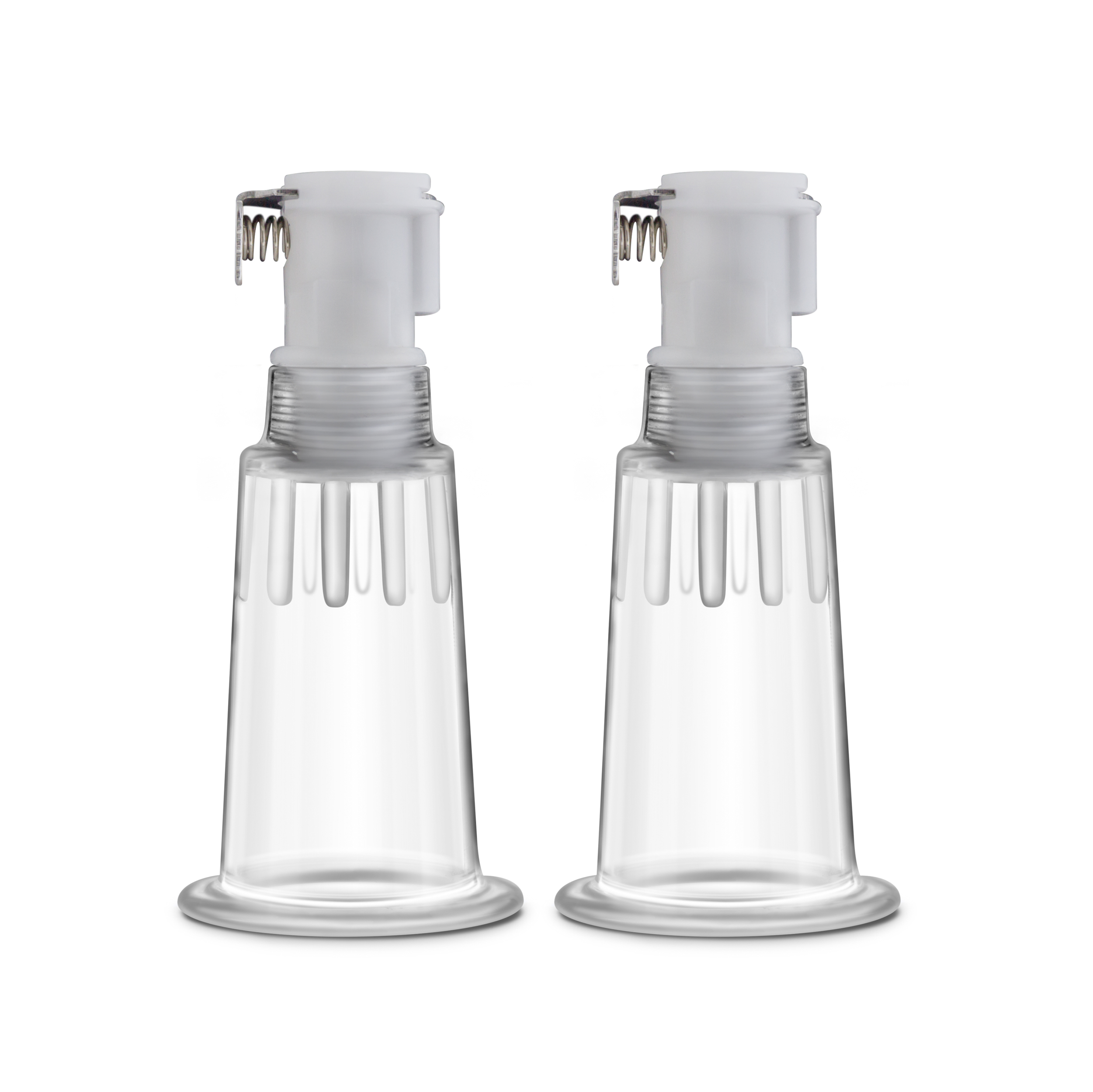 Temptasia  Nipple Pumping Cylinders  Set of 2  (0.75 Inch Diameter) - Clear