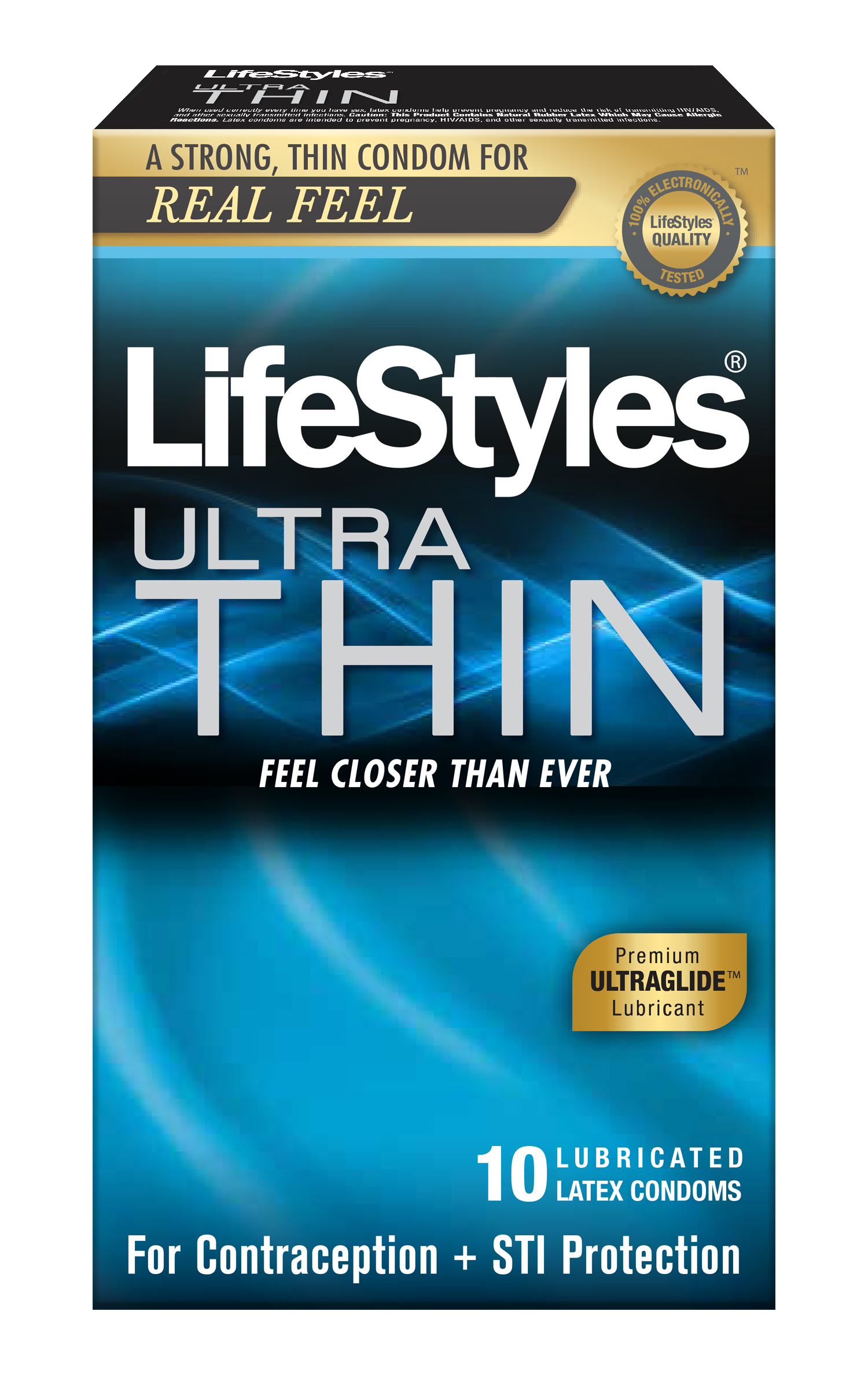 Lifestyles Ultra Thin Lubricated Condoms - 10 Pack