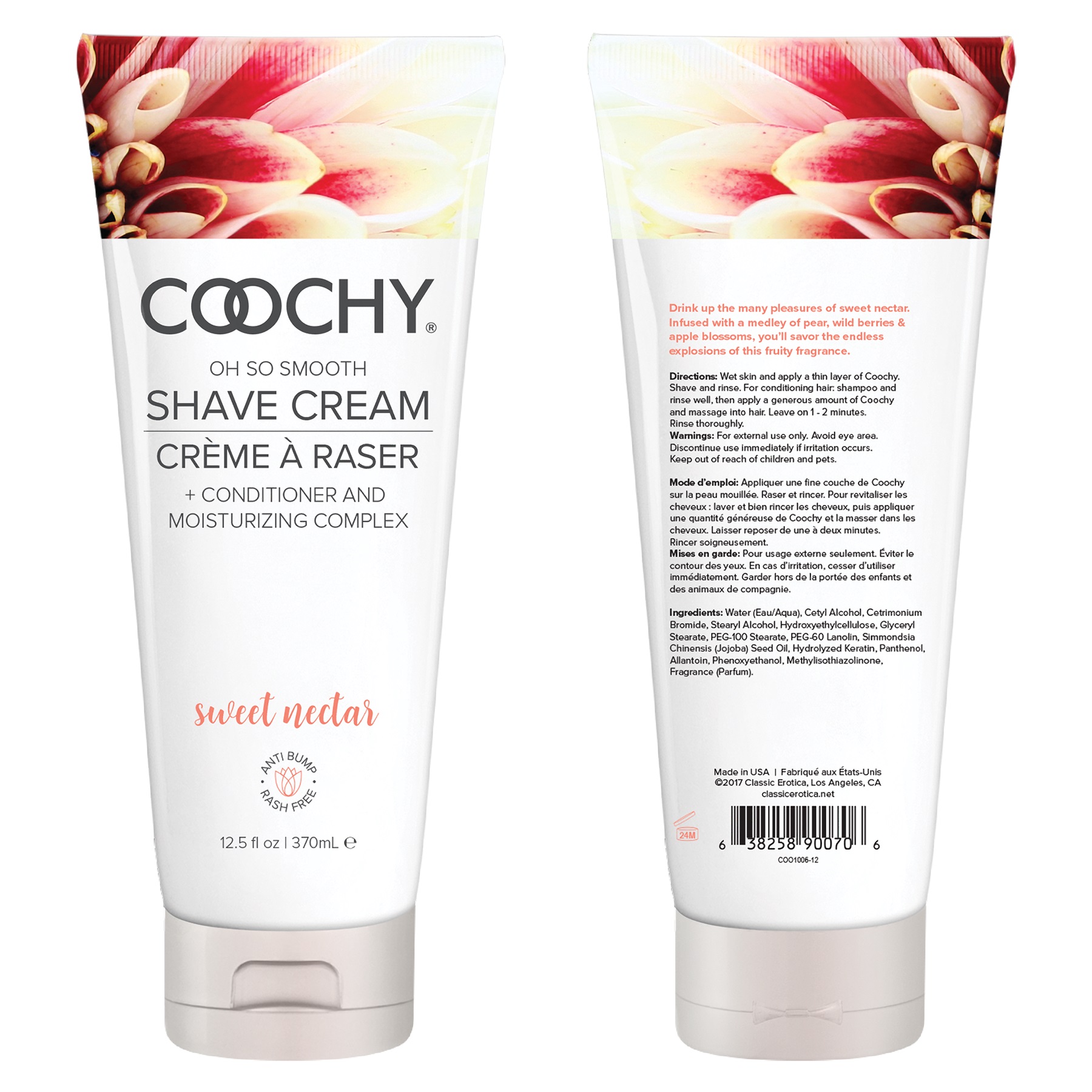 Coochy Shave Cream Sweet Nectar - 12.5 Oz