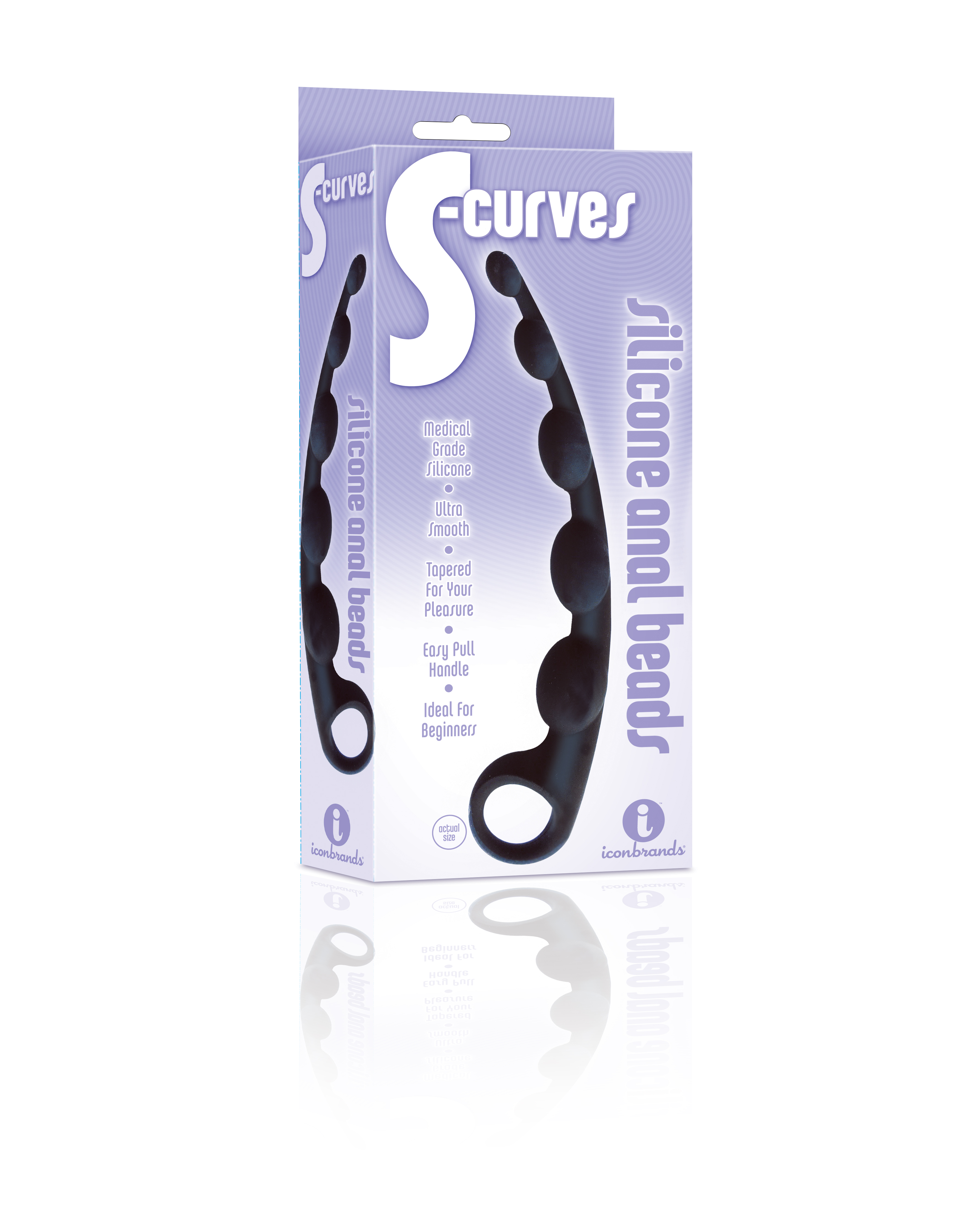 The 9's S-Curves Curved Silicone Anal Beads