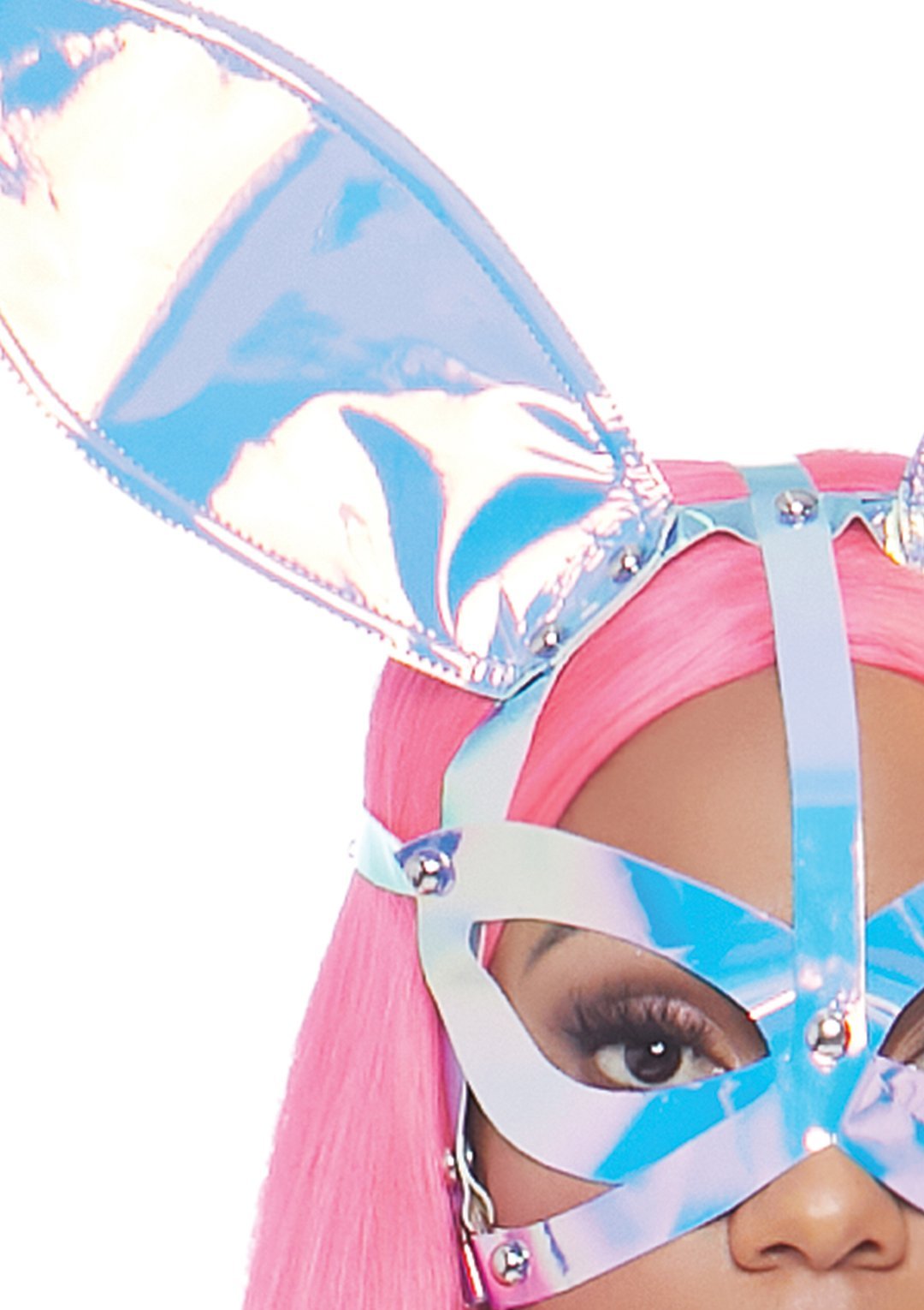 Holographic Bunny Ear Mask