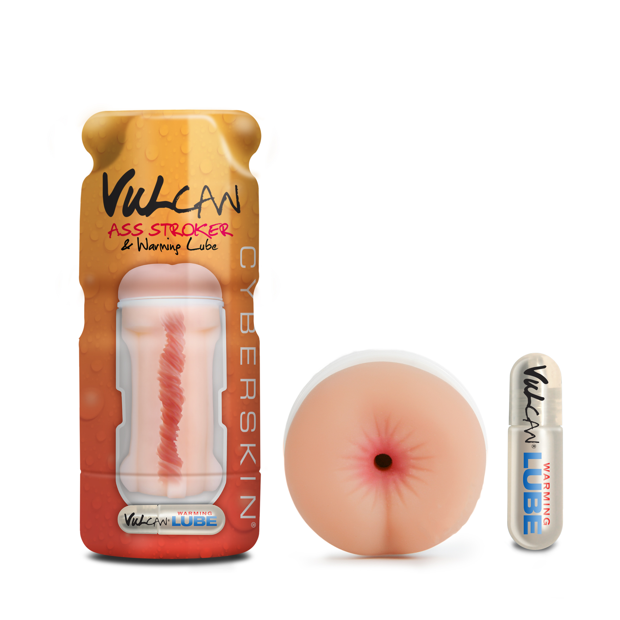 Vulcan Cyberskin - Ass Stroker & Warming Lube -  Light