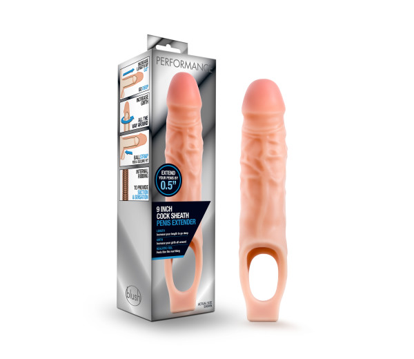 Performance - 9 Inch Cock Sheath Penis Extender -  Vanilla