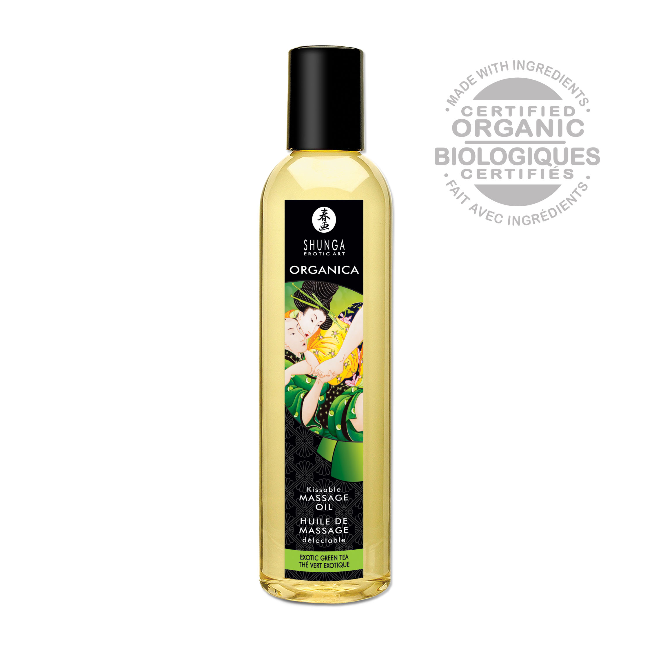 Kissable Massage Oil - Organica - Exotic Green Tea - 8.4 Fl. Oz.