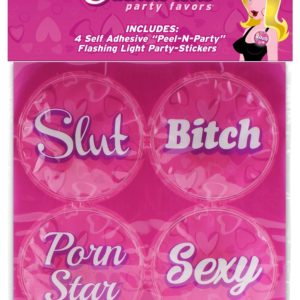 Bachelorette Party Favors Flashing Light Party  Stickers