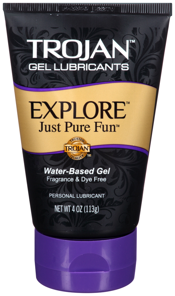 Trojan Explore Water-Based Gel Lubricant - 4 Oz.