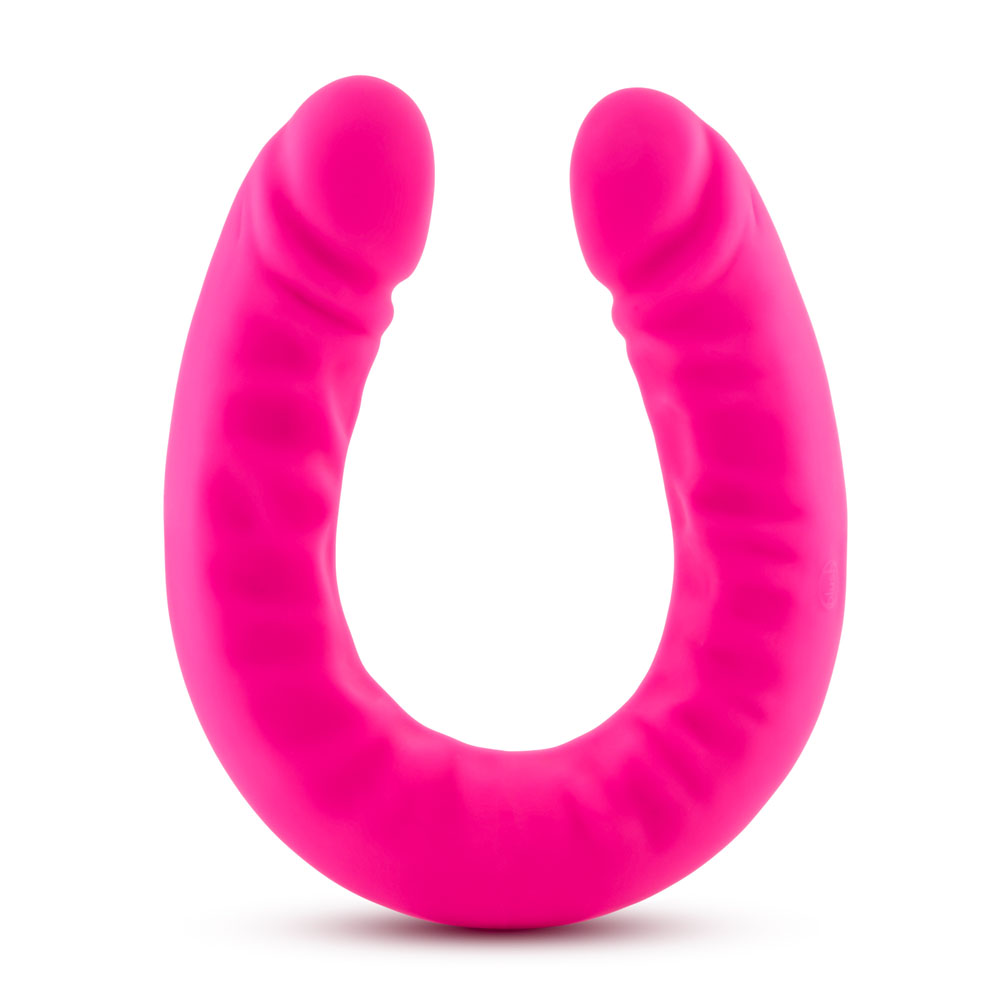 Ruse - 18 Inch Silicone Slim Double Dong - Hot  Pink