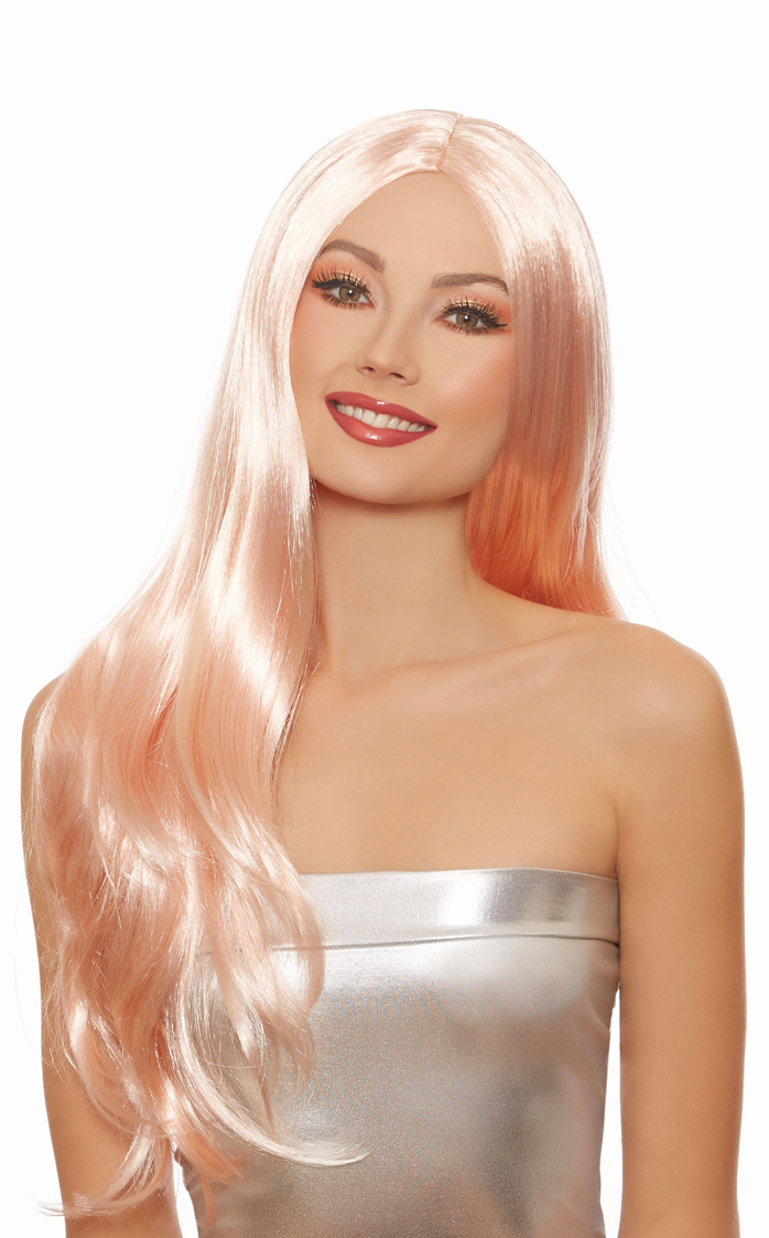 Dreamgirl Long Straight Rose Gold Wig