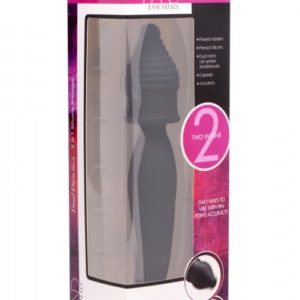 Dual Diva 2 in 1 Silicone Massager- Black