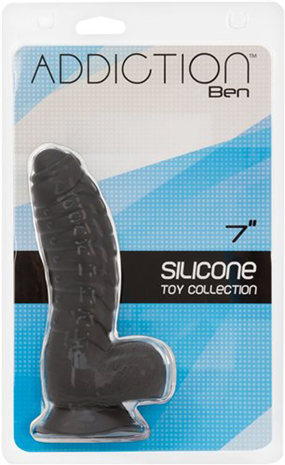 Addiction - Ben - 7" Dildo With Balls - Black