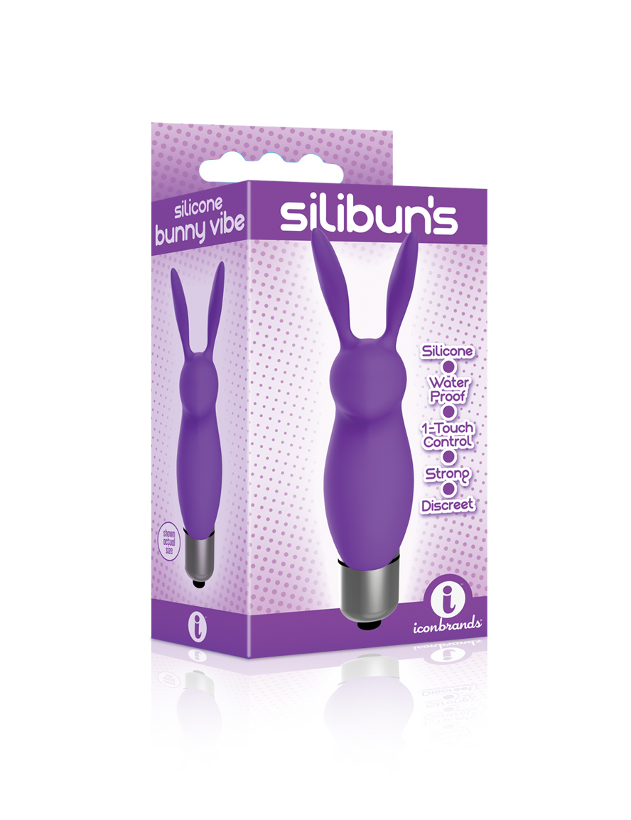 The 9's Silibus Silicone Bunny Bullet - Purple