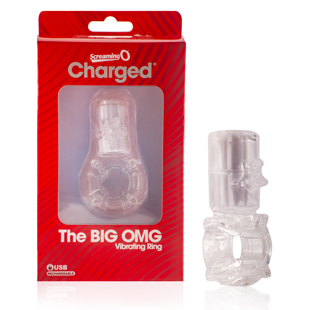 Big Omg Vibrating Ring - Clear - Each