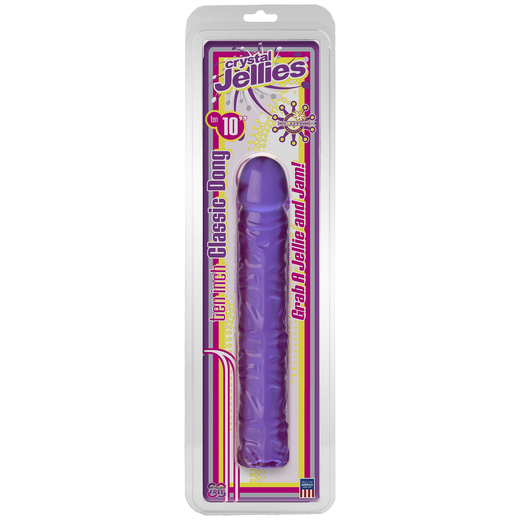 Crystal Jellies Classic Dong 10 Inch - Purple