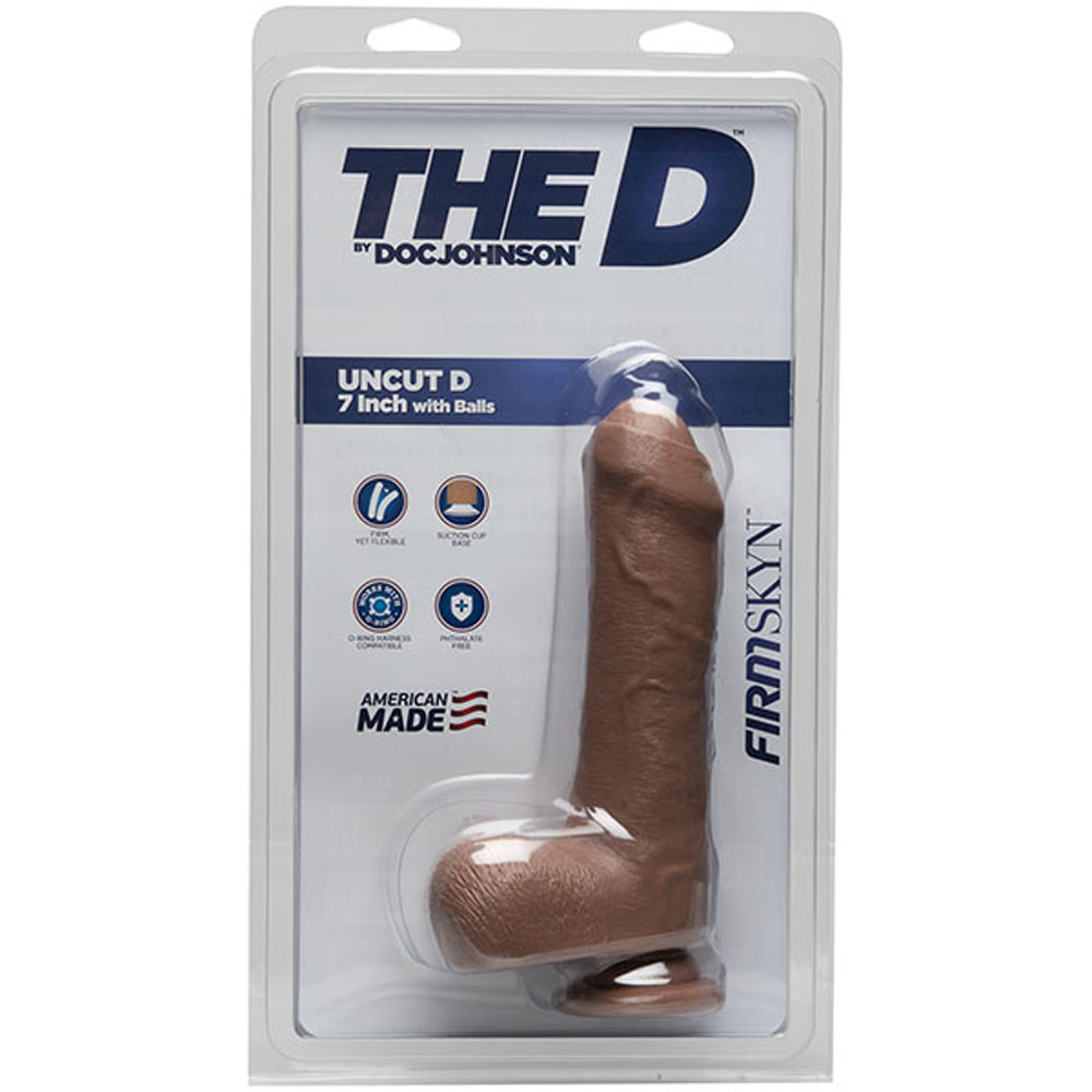 The D - Uncut D - 7 Inch With Balls - Firmskyn -  Caramel