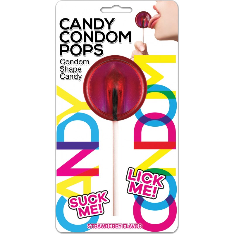 Candy Condom Pop -  Strawberry