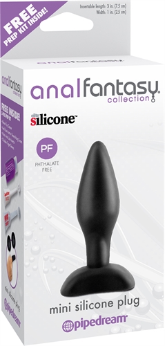 Anal Fantasy Collection Mini Silicone Plug - Black