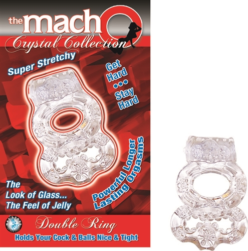 The Macho Crystal Collection-Double Ring-Clear