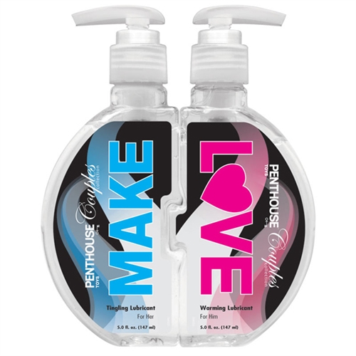 Penthouse Couples Collection - Make Love Warming  and Tingling Lubricants - Two 5 Fl. Oz./ 147ml Bottles