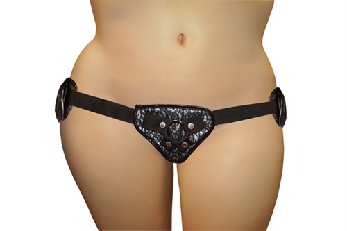 Lace Strap on - Plus Size - Grey and Black